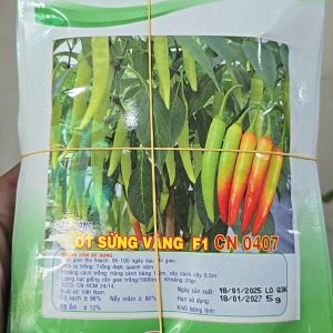HẠT GIỐNG ỚT SỪNG VÀNG F1 CN 0407 (GÓI 5GR)