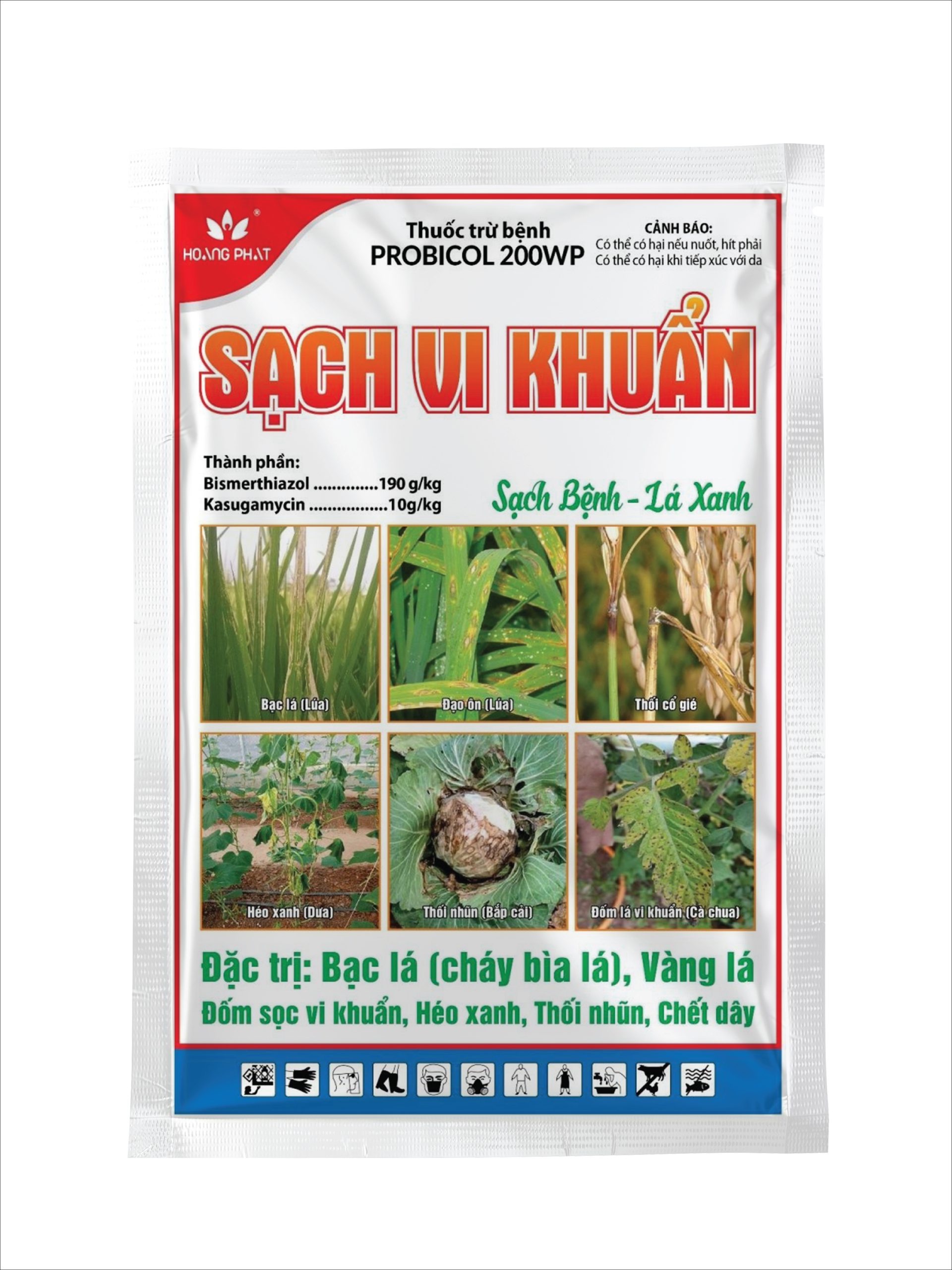 Thuốc SẠCH VI KHUẨN - ĐẶC TRỊ: BẠC LÁ( CHÁY BÌ LÁ), VÀNG LÁ, ĐỐM SỌC VI KHUẨN, HÉO XANH, THỐI NHŨN, CHẾT DÂY